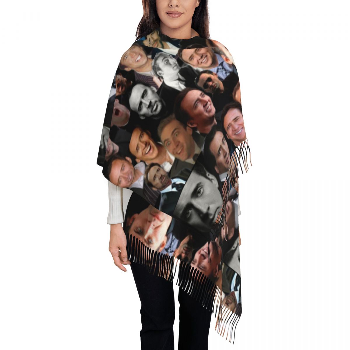 Pashmina Wrap Large - Nicolas Cage Kolaj Şal Kadınlar İçin
