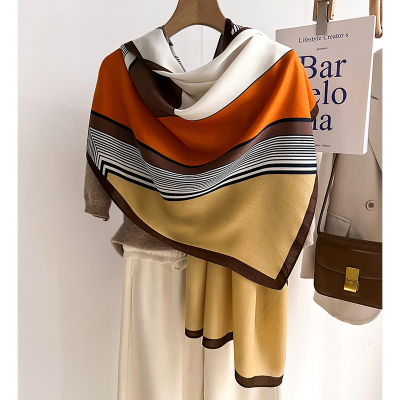 Pashmina Wrap Large - Lüks Marka Eşarp Yün Pamuk Şal
