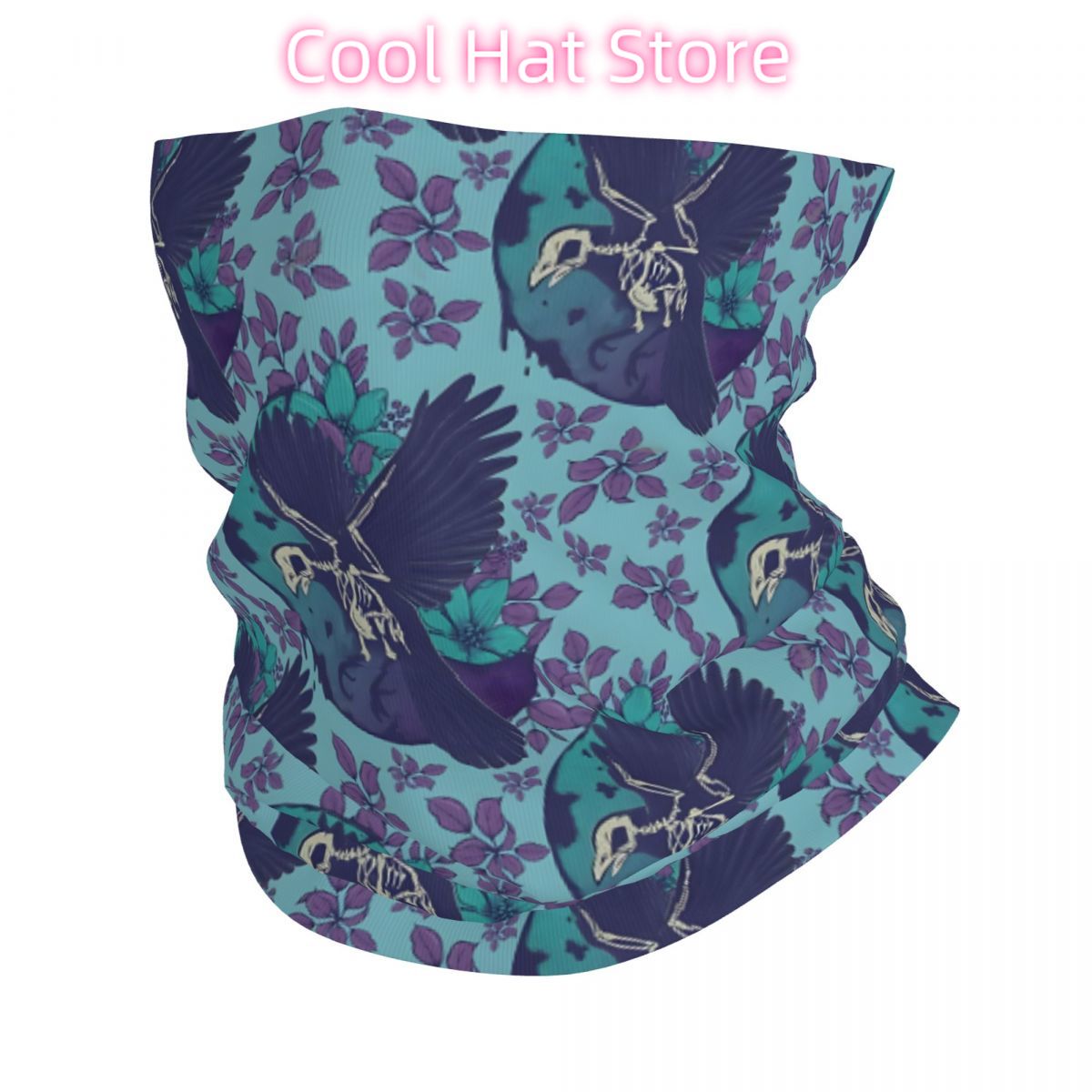 Neck Warmer Tube - Kuzgun İskeleti ve Ay Desenli Baş