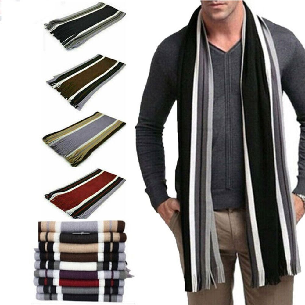 Kaşmir Erkek Çizgili Eşarp Mod - Muffler Men Wool incelemesi ve fiyatı