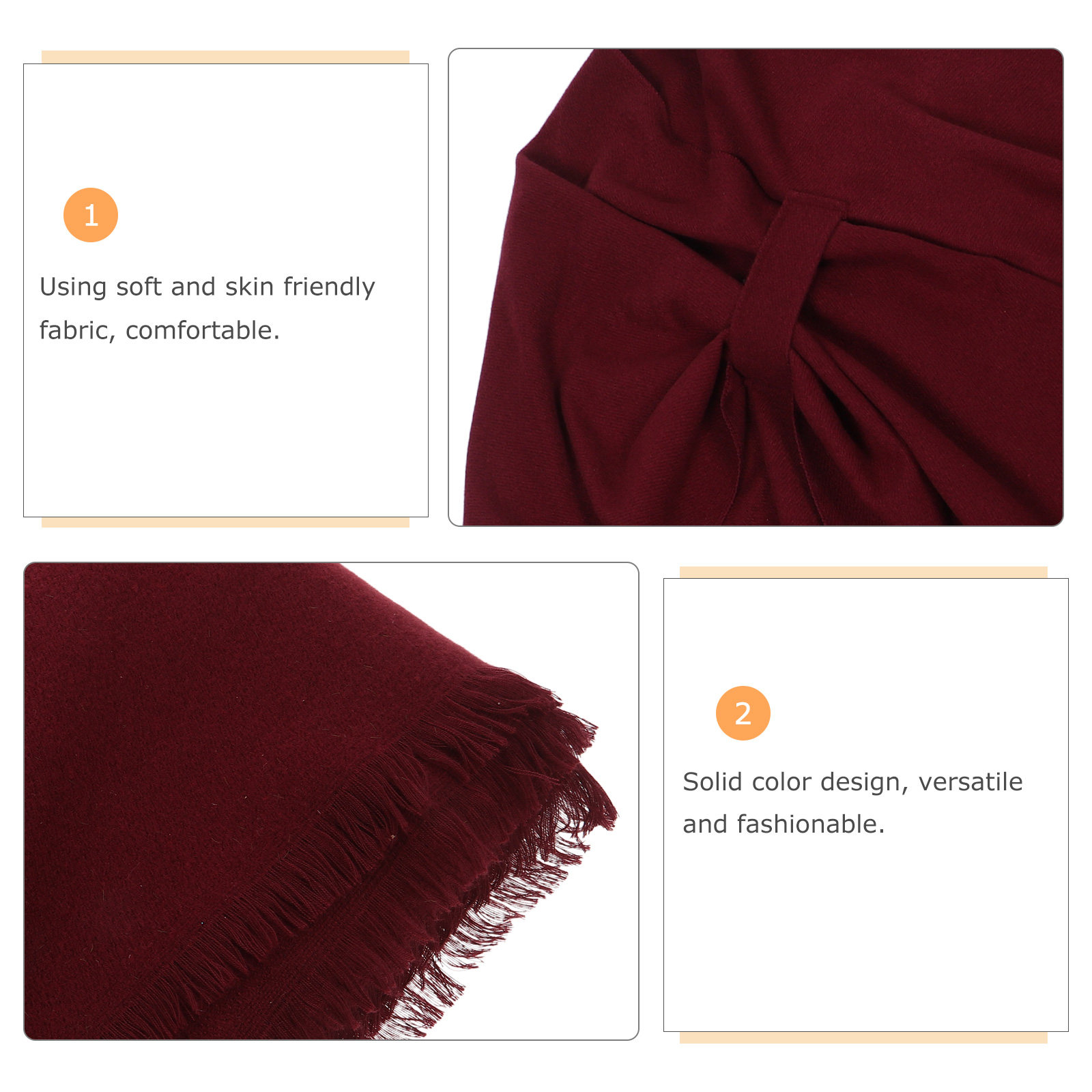 Düz Renk Püsküllü Eşarp Büyük  - Stole Wedding Shawl incelemesi ve fiyatı