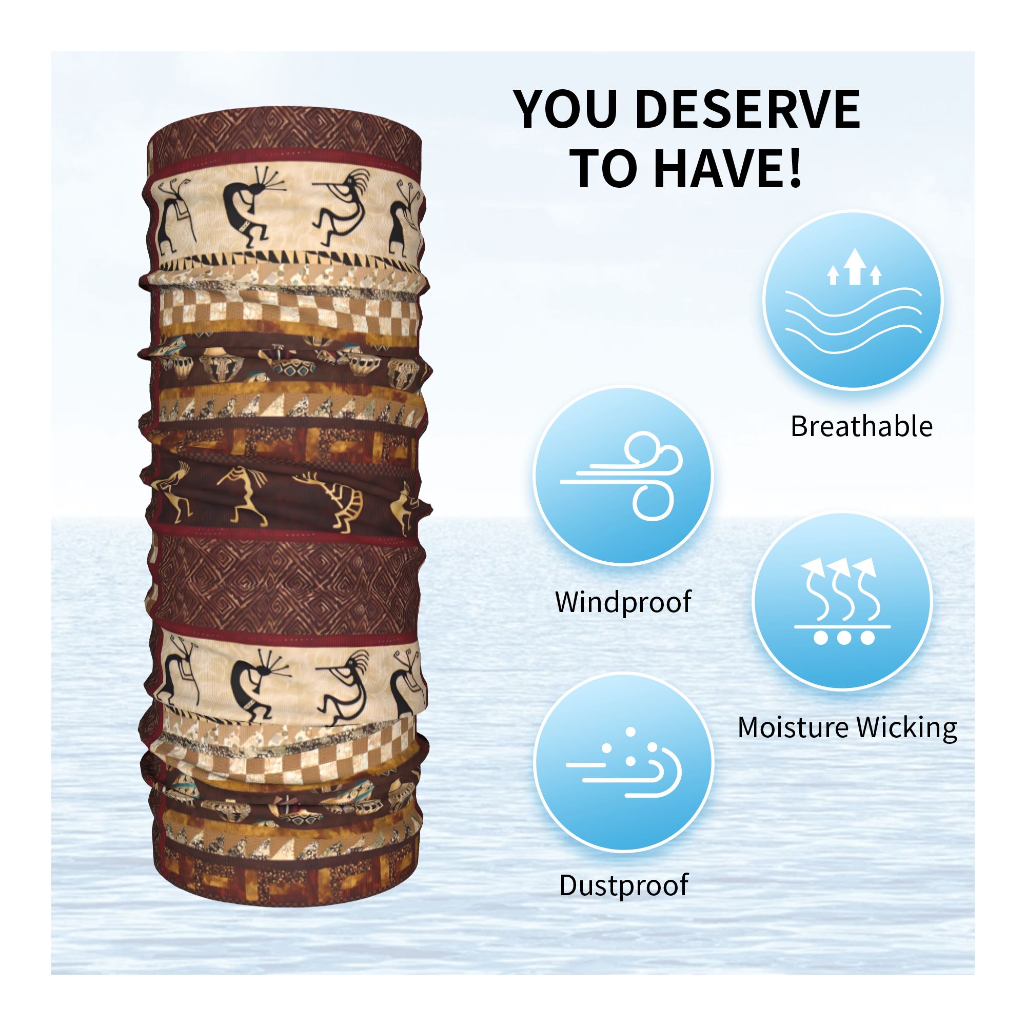 Custom Kokopelli Winter Headba - Neck Warmer Tube incelemesi ve fiyatı
