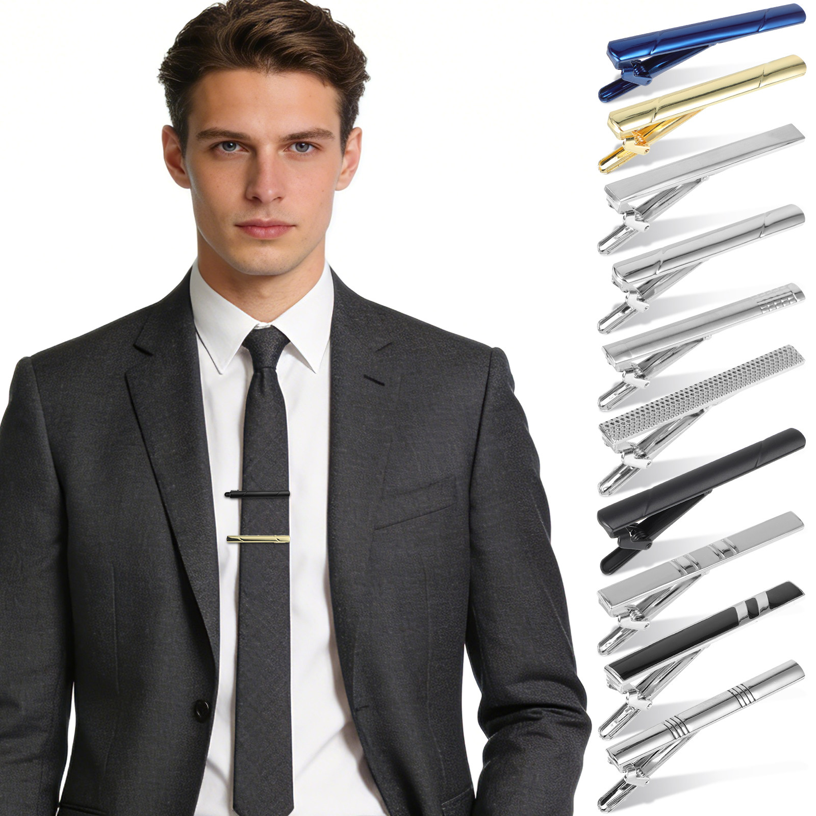 10 Adet Erkek Kravat Klipsi Se - Tie Bar Set Gift incelemesi ve fiyatı