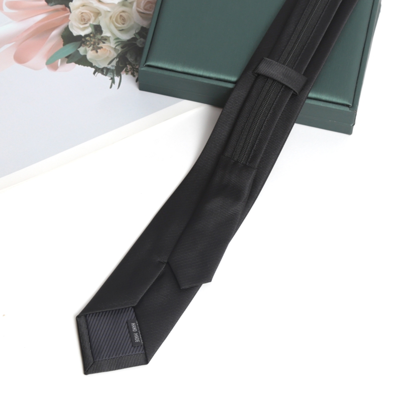 Siyah Renkli Fermuarlı Kravat  - Skinny Tie Men incelemesi ve fiyatı