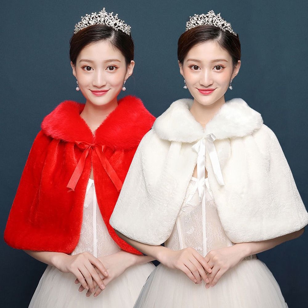 Beyaz Kadın Kışlık Kalın Peluş - Stole Wedding Shawl incelemesi ve fiyatı