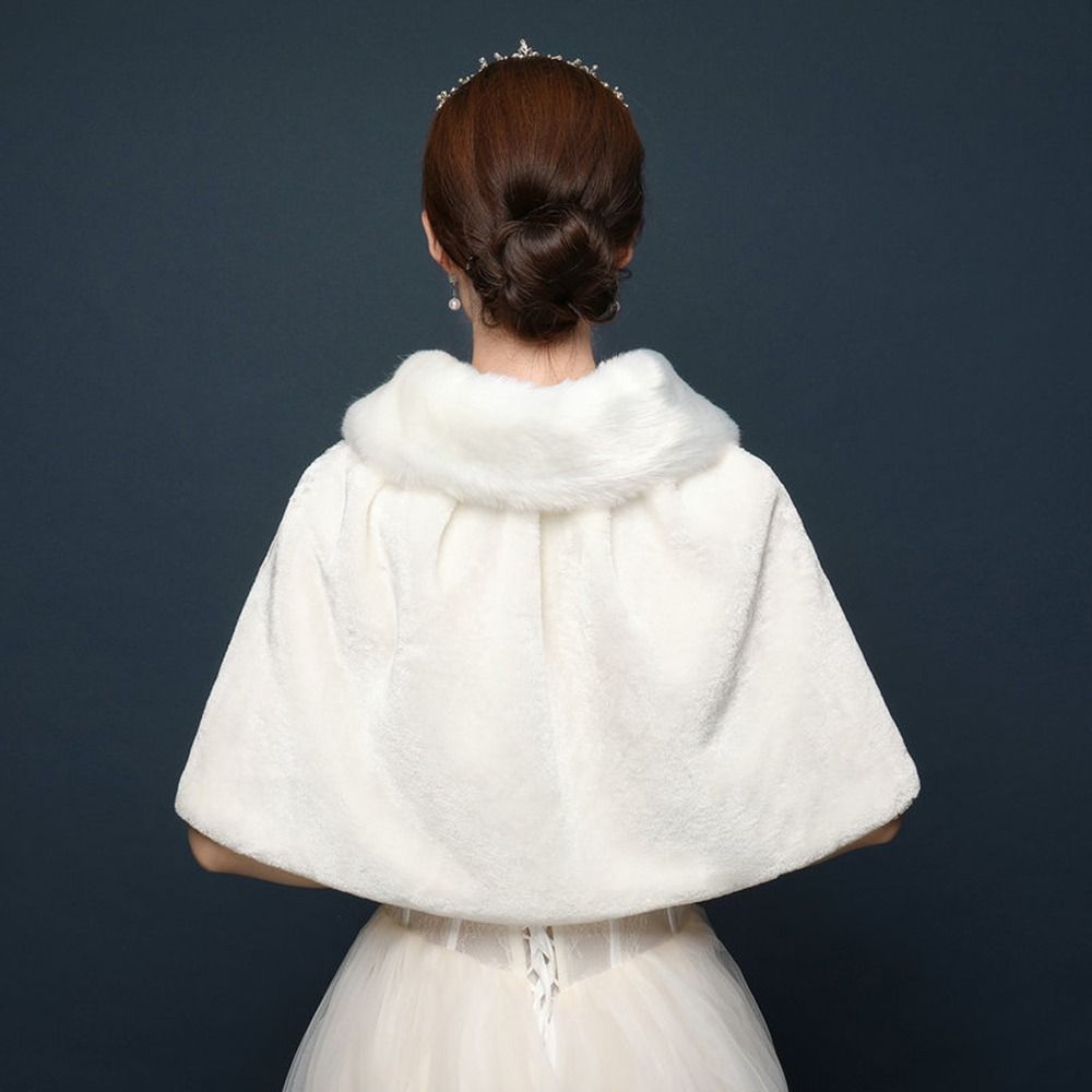 Beyaz Kadın Kışlık Kalın Peluş - Stole Wedding Shawl incelemesi ve fiyatı