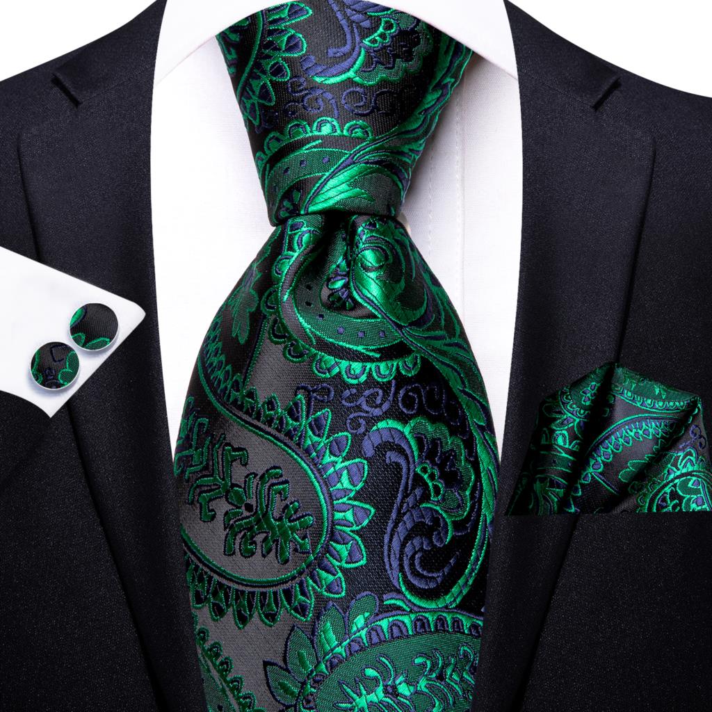 Paisley çizgili yeşil ipek kra - Silk Tie Striped incelemesi ve fiyatı