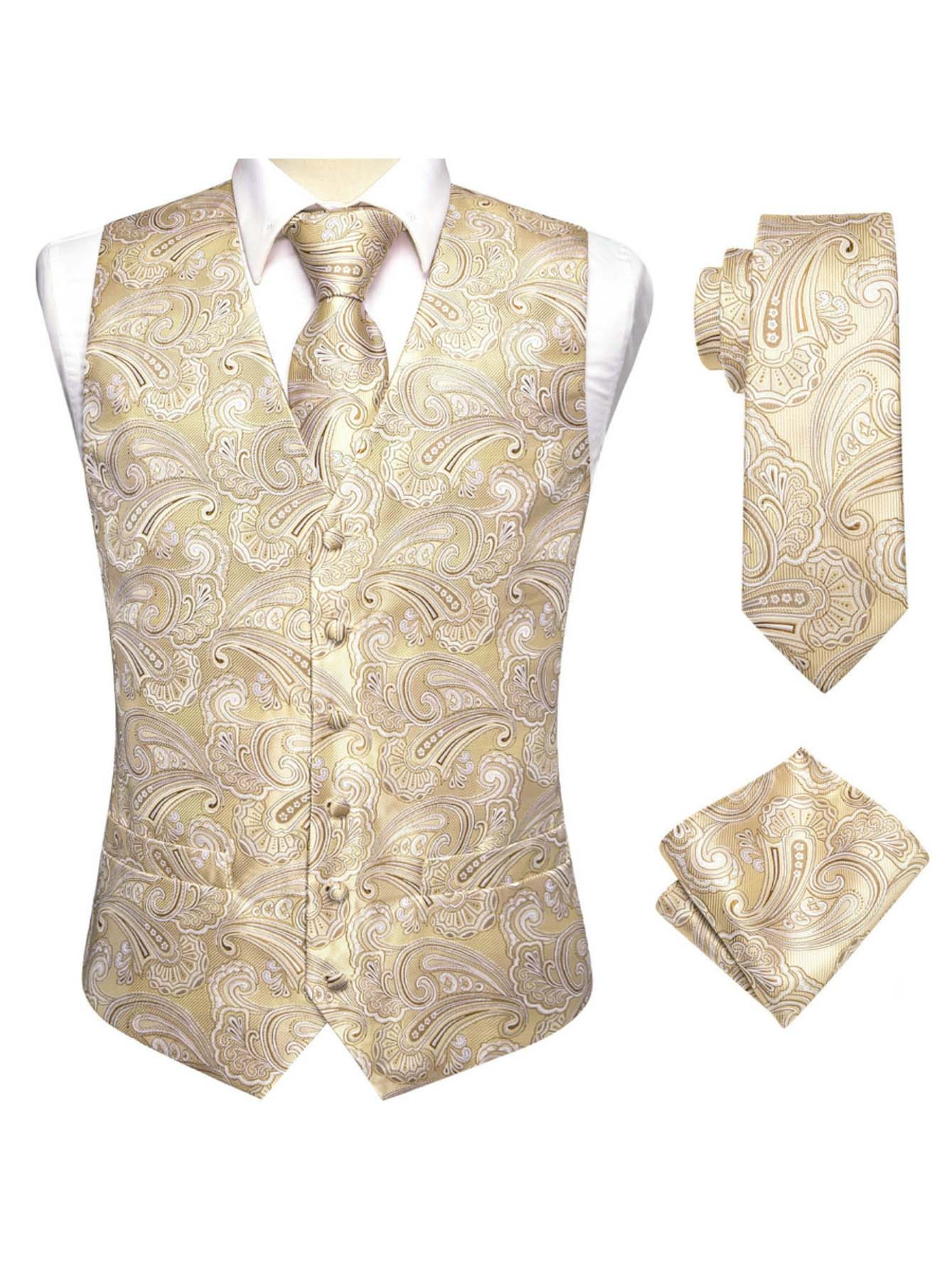 Kayısı Rengi Erkek Yelek Üç Pa - Pocket Square Set incelemesi ve fiyatı
