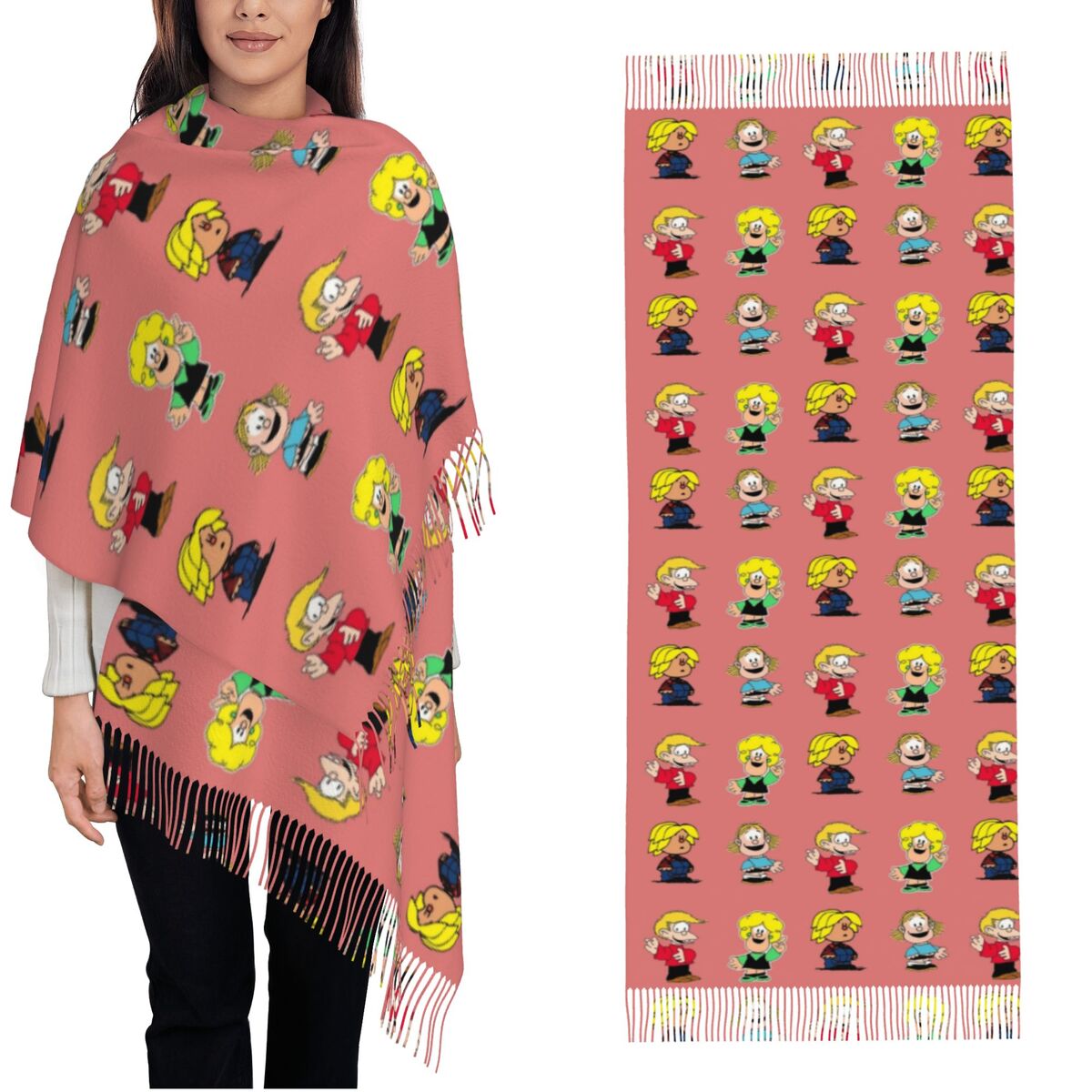 Kadın Püsküllü Eşarp Mafaldas  - Pashmina Wrap Large incelemesi ve fiyatı