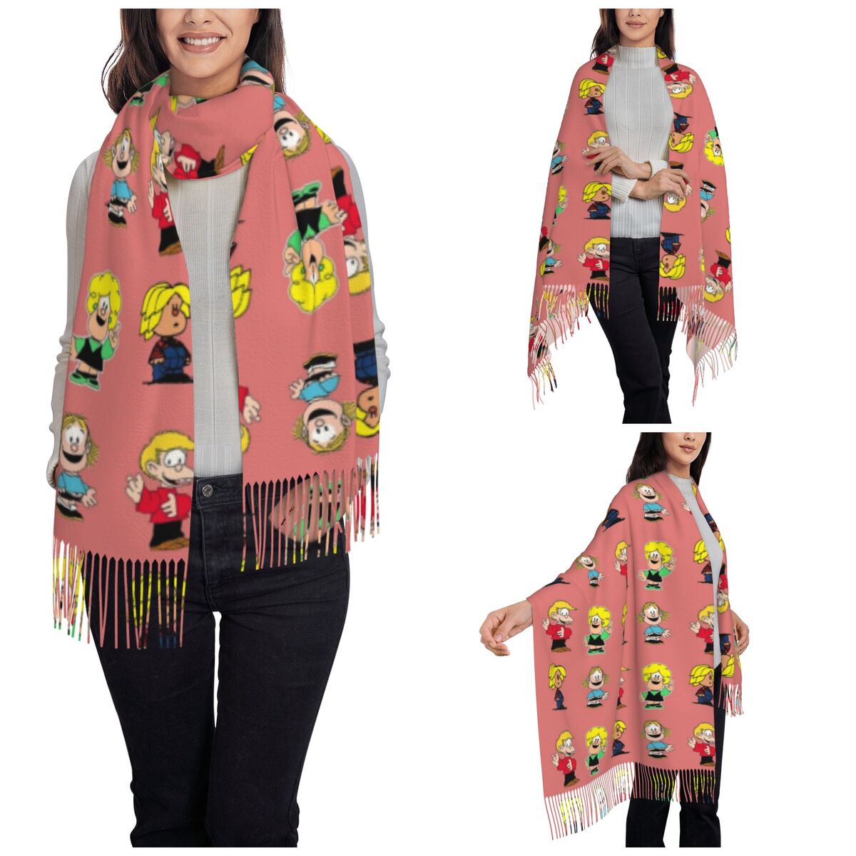 Kadın Püsküllü Eşarp Mafaldas  - Pashmina Wrap Large incelemesi ve fiyatı