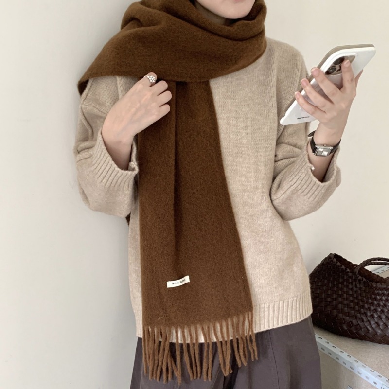 Kore Versiyonu Şık Düz Püsküll - Muffler Men Wool incelemesi ve fiyatı