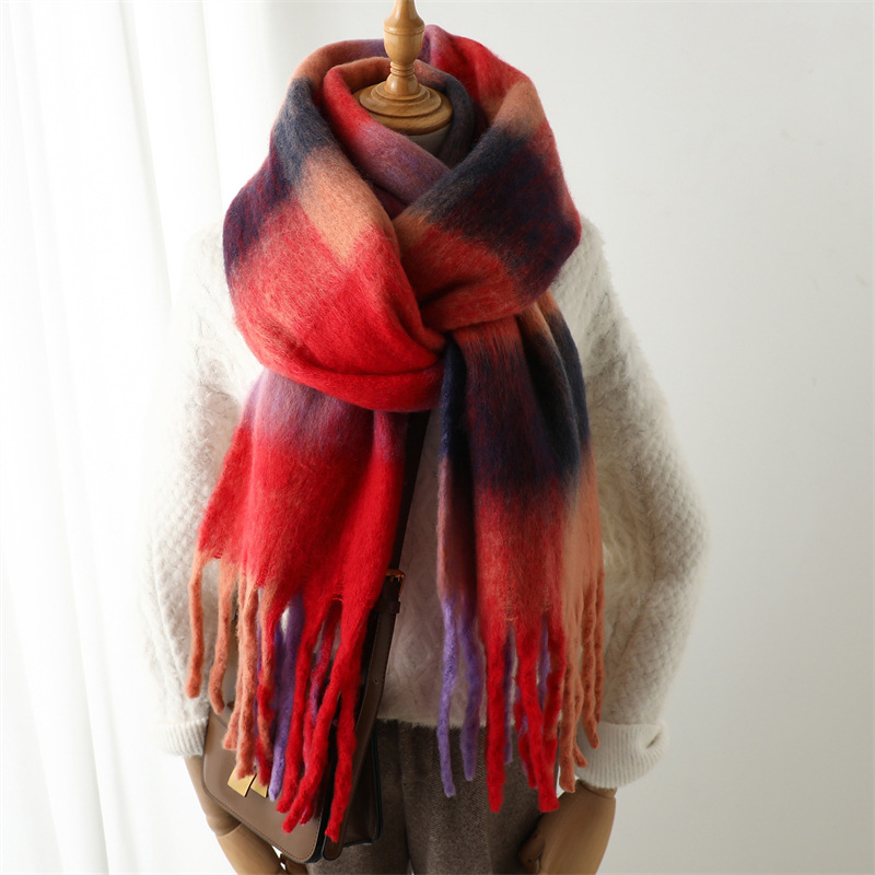 Yeni Sonbahar Kış Izgara Desen - Muffler Men Wool incelemesi ve fiyatı